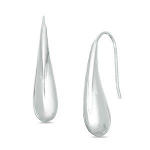 Melting Drips of Silver Wire Back Earrings 925 Sterling look like hoops